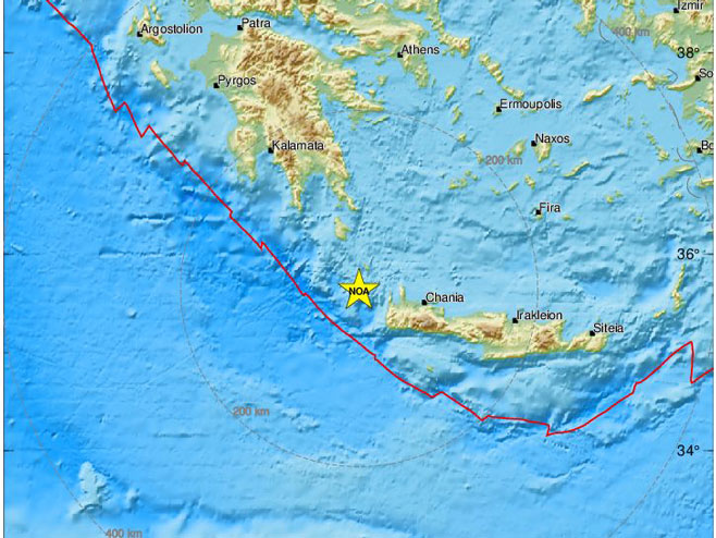 Zemljotres kod ostrva Krit (Foto: emsc-csem.org) - 