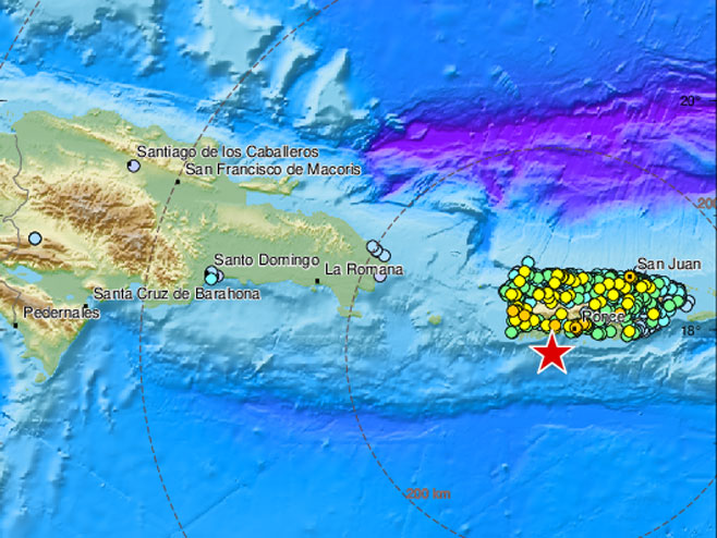 Zemljotres u Portoriku (Foto:twitter.com/LastQuake) - 
