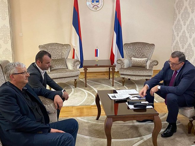 Sastanak Dodika i Grujičića - Foto: SRNA