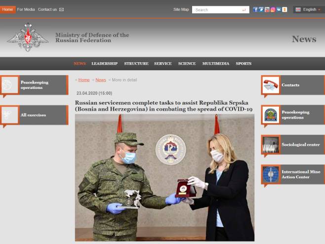 Snimak portala MO Rusije (foto: eng.mil.ru) - 