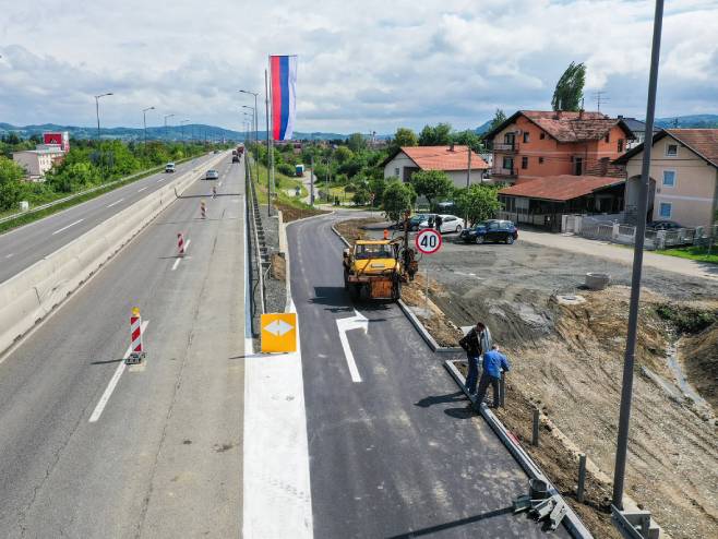 Izgradnja novog izlaza sa magistralnog puta, Zalužani - Foto: SRNA