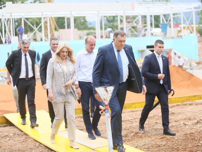 Cvijanović i Dodik obišli radove - Foto: RTRS