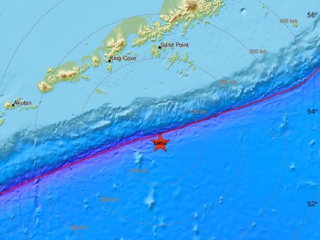 Zemljotres kod Aljaske (foto:EMSC) - 