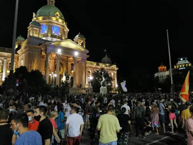 Protesti u Beogradu, Foto: Sputnik / Aleksandar Milačić - 
