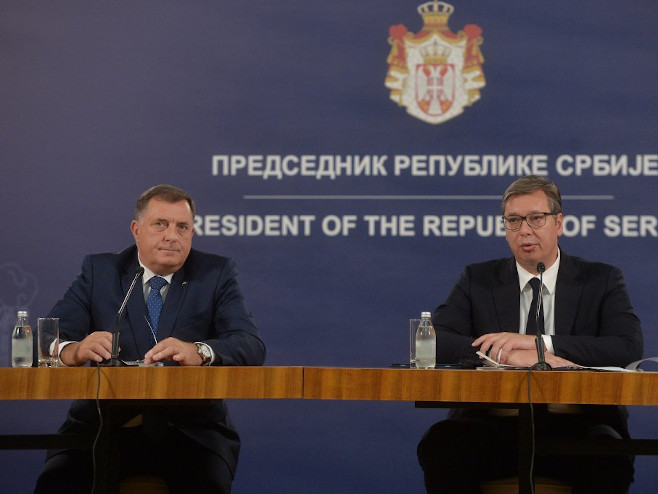Milorad Dodik i Aleksandar Vučić (Arhiv) - Foto: TANЈUG