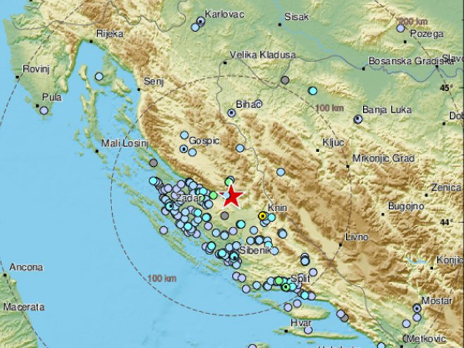 Zemljotres Hrvatska (foto: EMSC) - 