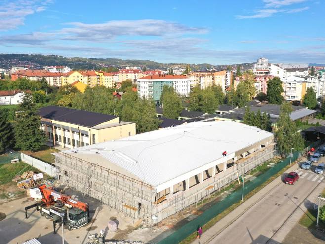 Radovi na izgradnji nove sportske dvorane (foto: banjaluka.rs.ba) - 