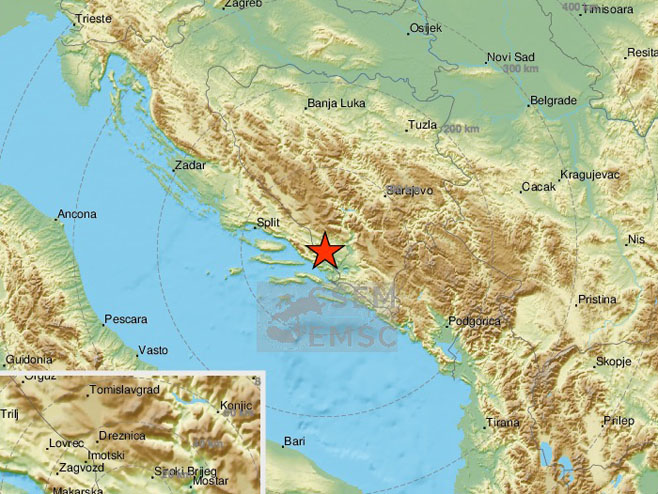 Zemljotres kod Mostara - 