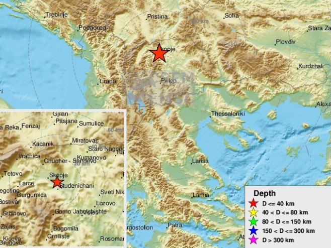 Zemljotres kod Skoplja (foto:EMSC@LastQuake) - 