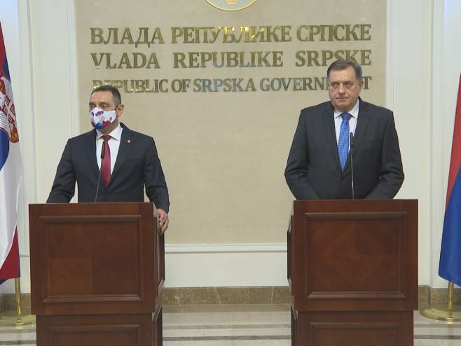 Milorad Dodik i Aleksandar Vulin - Foto: RTRS