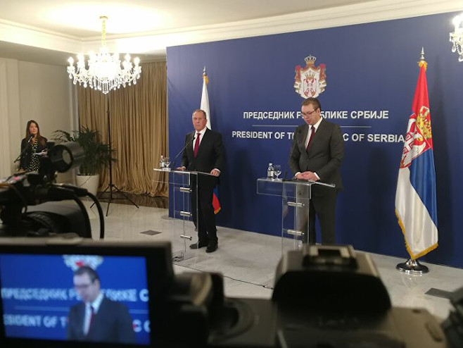 Lavrov i Vučić / pres (Foto: Sputnik / Radoje Pantović) - 