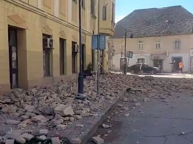 Petrinja nakon zemljotresa - Foto: Twitter