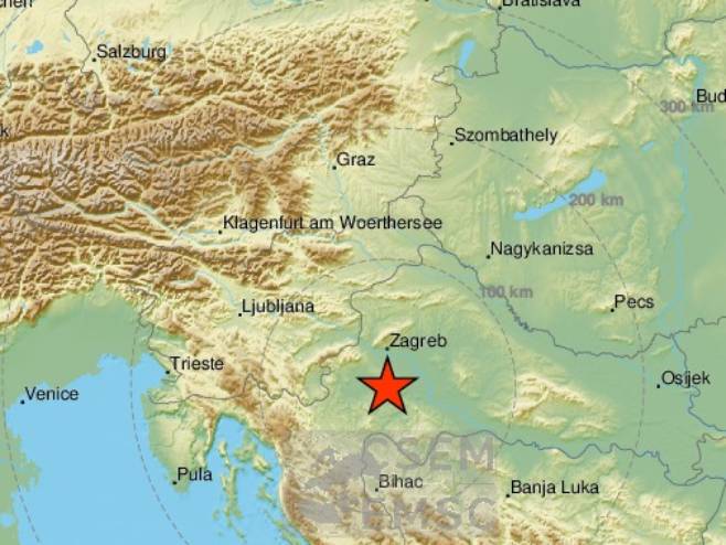 Zemljotres u Hrvatskoj (Foto: EMSC) - Foto: Twitter