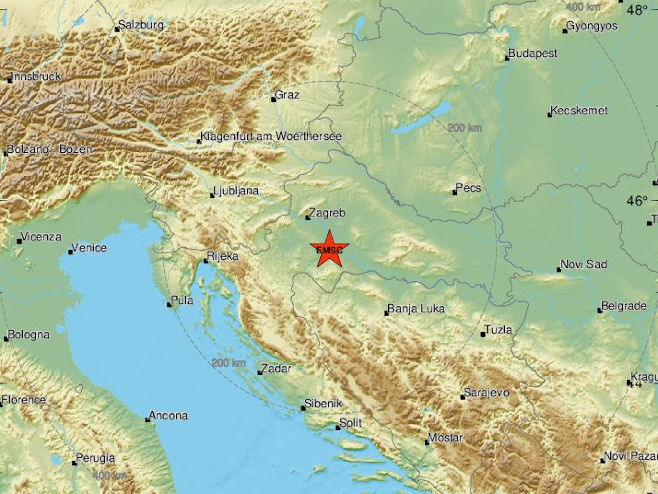 Zemljotres kod Siska (Foto: EMSC) - 