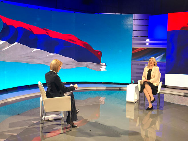 Željka Cvijanović - Gost emisije "Intervju" - Foto: RTRS