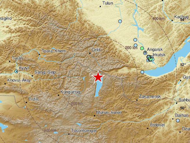 Zemljotres na granici Rusije i Mongolije (Foto: EMSC) - 