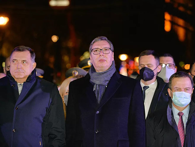 Dodik, Vučić i Dačić (Foto: TANJUG/RADE PRELIC) - 