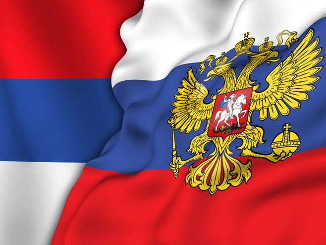 Zastave Republike Srpske i Rusije - Foto: Twitter