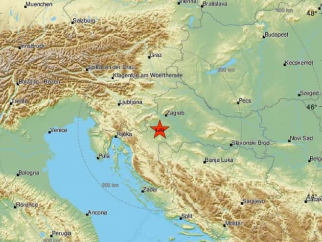 Zemljotres u Hrvatskoj (Foto: emsc-csem.org) - 
