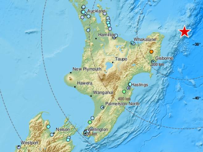 Zemljotres na Novom Zelandu (Foto: EMSC) - 