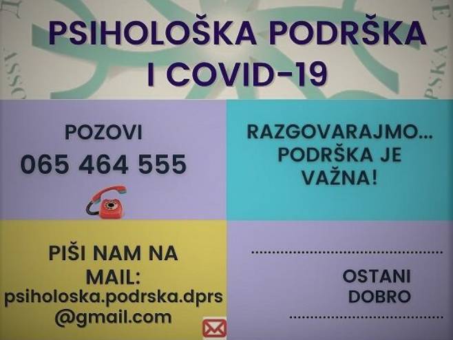 Psihološka podrška i korona (Foto: dprs.rs.ba) - 