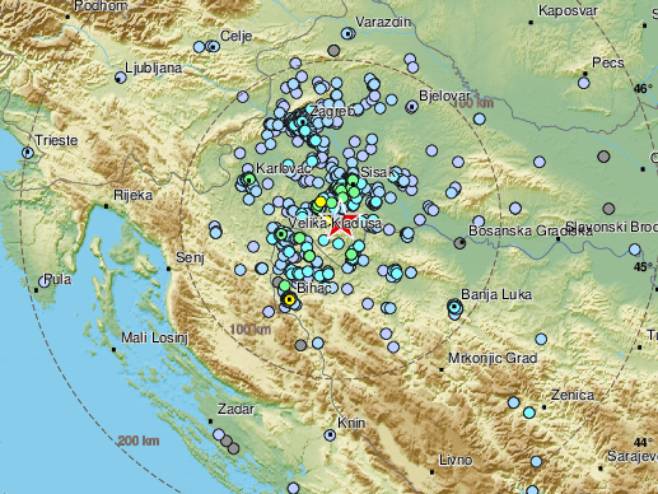 Zemljotres pored Zagreba (Foto: EMSC) - 