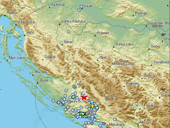 Zemljotres kod Drniša (Foto: EMSC) - 