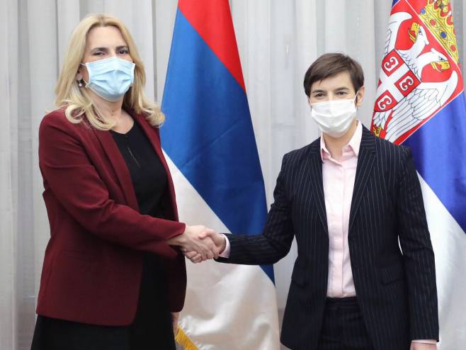 Ana Brnabić i Željka Cvijanović - Foto: RTRS