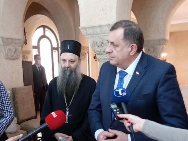 Milorad Dodik i patrijarh Porfirije - Foto: SRNA