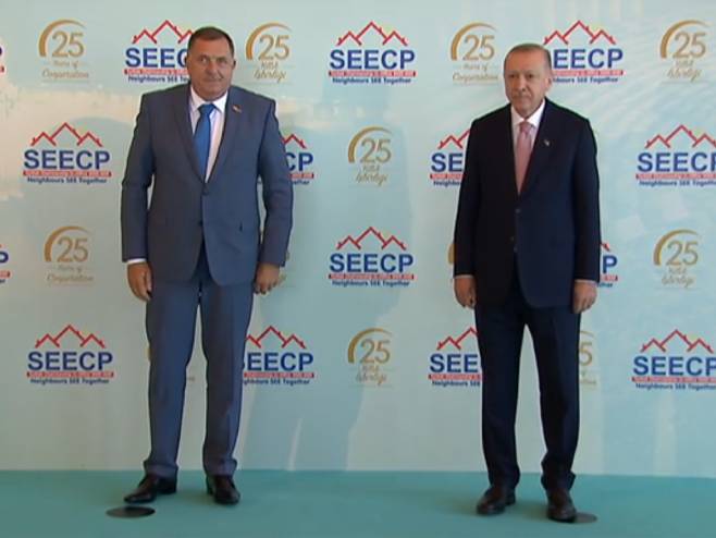 Milorad Dodik i Redžep Tajip Erdogan - Foto: RTRS