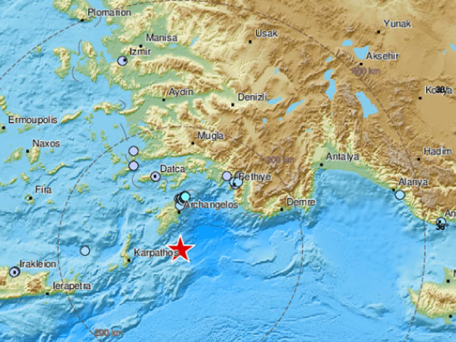 Zemljotres u Sredozemnom moru (Foto: EMSC) - Foto: Twitter