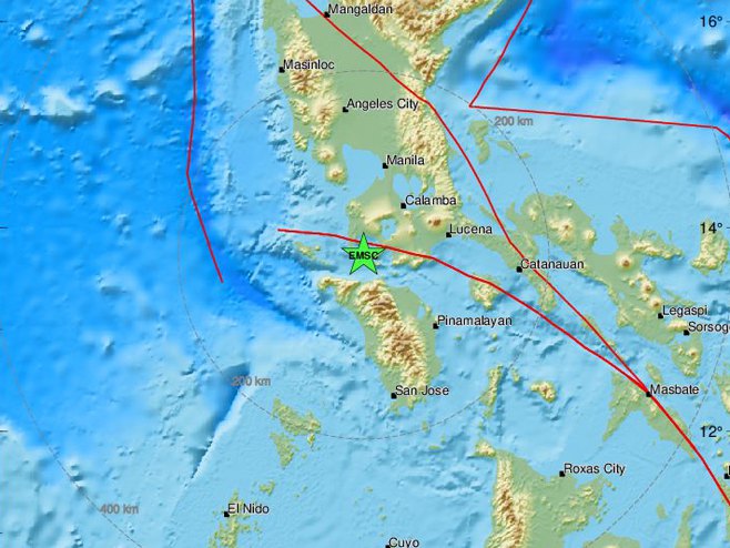 Zemljotres kod Filipina (foto: EMSC) - 
