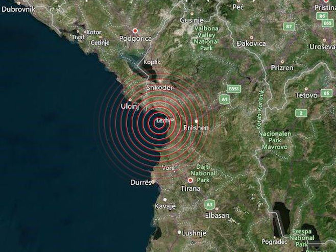Zemljotres kod Skadra (Foto: www.volcanodiscovery.com) - 