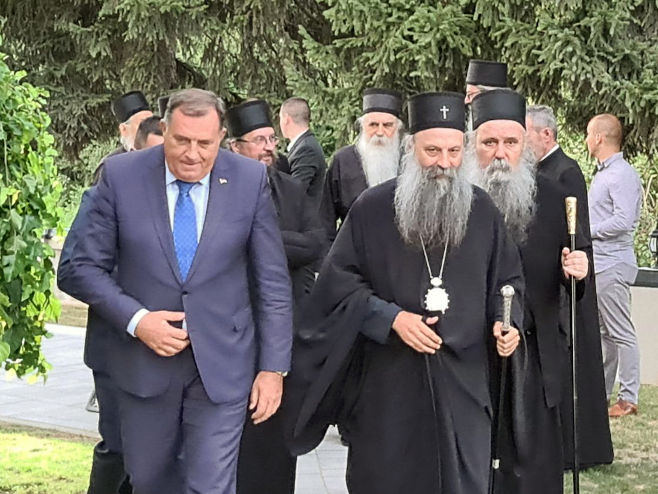 Dodik i patrijarh Porfirije - Foto: SRNA