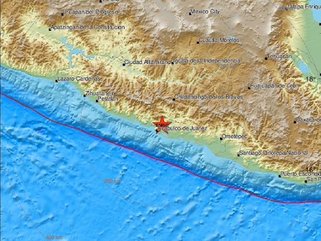Zemljotres kod Akapulka (Foto: EMSC) Zemljotres kod Akapulka (Foto: EMSC) -