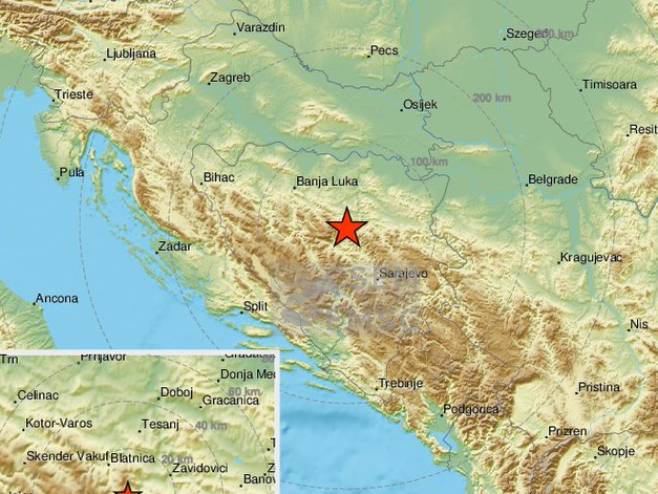 Zemljotres kod Zenice (Foto: EMSC) Zemljotres kod Zenice (Foto: EMSC) - Foto: Twitter