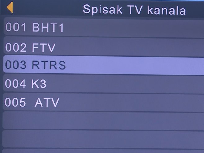 Spisak TV kanala - Foto: RTRS