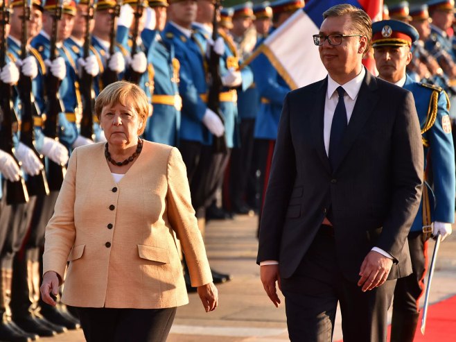 Angela Merkel i Aleksandar Vučić (Foto: Sputnik / Lola Đorđević) - 