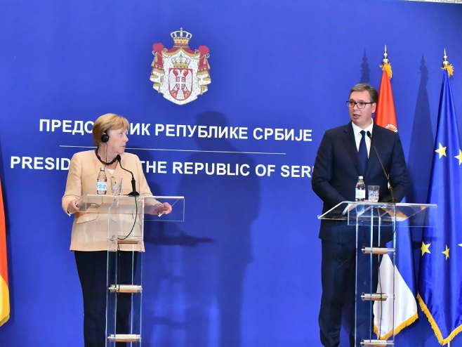 Merkel i Vučić    (Foto:Sputnik / Lola Đorđevic)́ - 