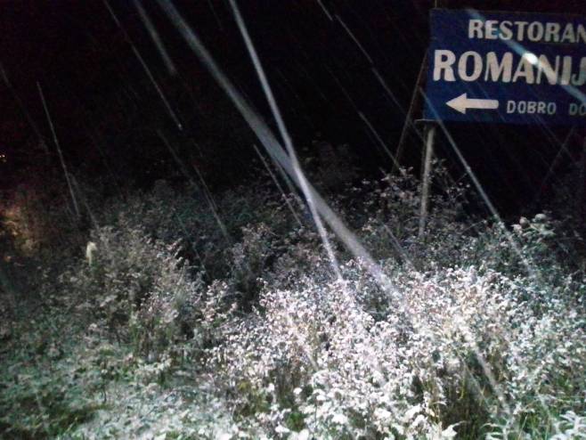 Sokolac, prevoj Romanija - prvi snijeg - Foto: SRNA