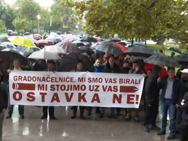 Protesti u Prijedoru - Foto: RTRS