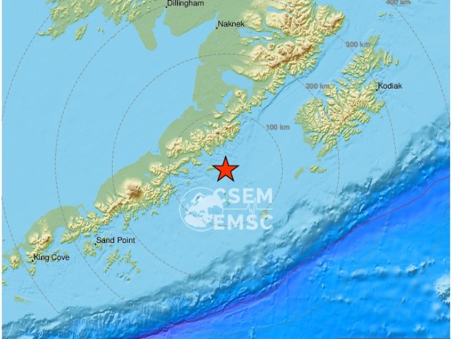 Zemljotres na Aljasci (foto: twitter.com/LastQuake) - 