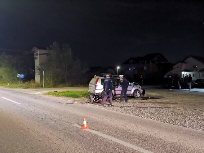 Saobraćajna nezgoda na magistralnom putu Prijedor - Kozarska Dubica - Foto: RTRS