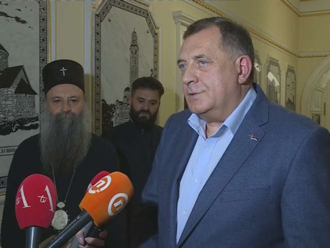 Porfirije i Milorad Dodik - Foto: RTRS