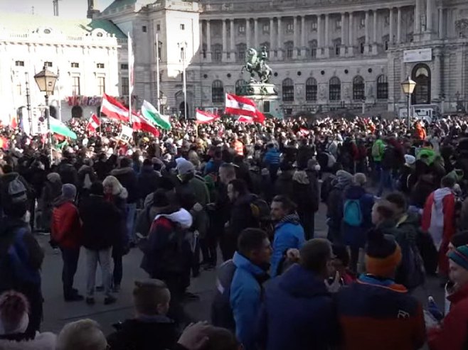 Protesti u Beču  (Foto:DEMONSTRATION_LIVE) - Foto: youtube
