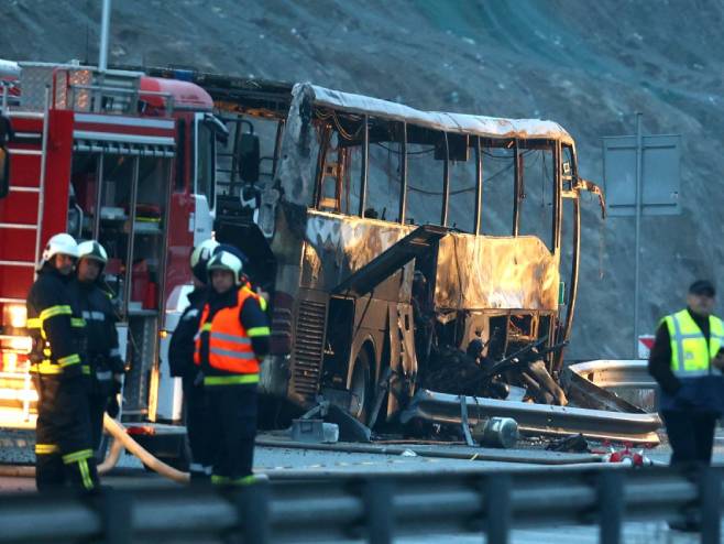 Makedonski autobus izgorio u Bugarskoj (Foto: BTA) - 