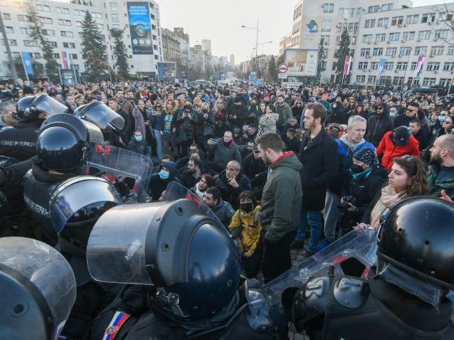 Novi Sad - protesti - Foto: TANЈUG