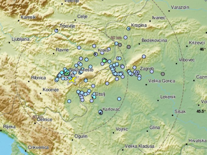 Zemljotres u Sloveniji (foto:EMSC) Zemljotres u Sloveniji (foto:EMSC) -