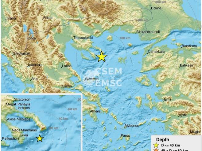 Zemljotres u Grčkoj  (Foto:twitter.com/lastquake) - 