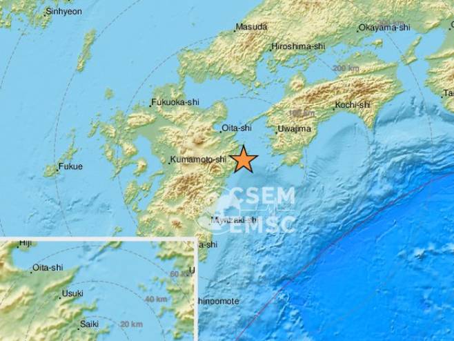Zemljotres u Јapanu (Foto: EMSC) - Foto: Twitter